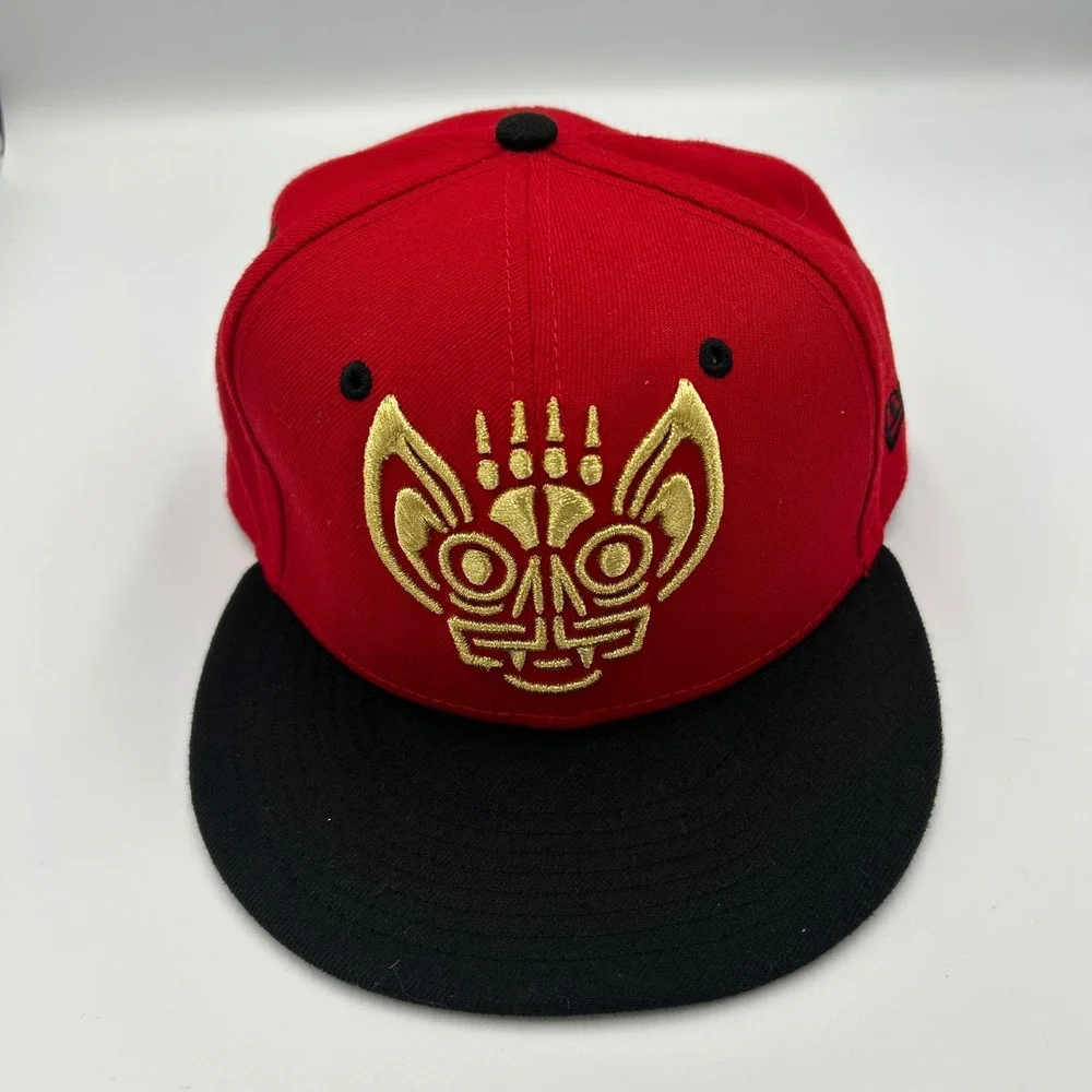 New Era 59FIFTY Fitted Hat  7 1/4 Louisville Bats Los Murcielagos Copa Red Black